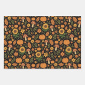 Hand Drawn Rustic Fall Pattern Wrapping Paper Set (Voorkant)