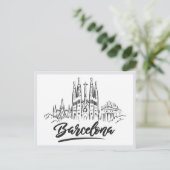 Hand drawn Sagrada Familia Barcelona Spain Briefkaart (Staand voorkant)