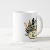 Hand Drawn San Francisco Grote Koffiekop (Voorkant rechts)