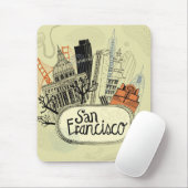 Hand Drawn San Francisco Muismat (Met muis)