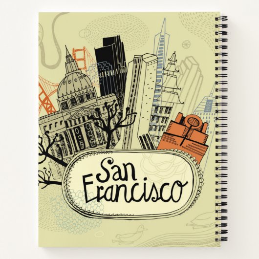 Hand Drawn San Francisco Notitieboek (Achterkant)
