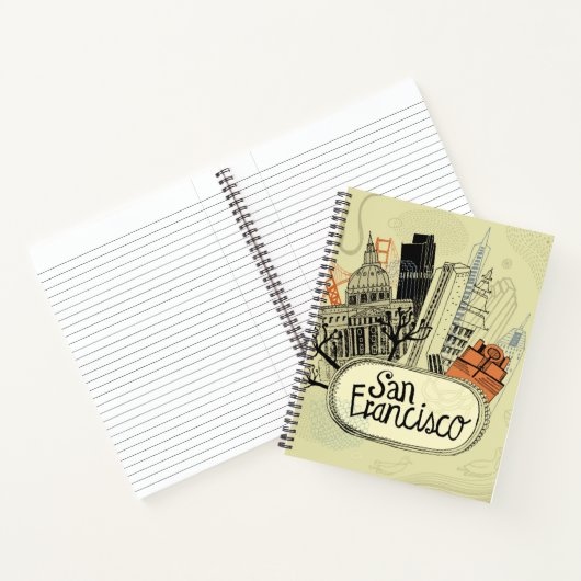Hand Drawn San Francisco Notitieboek (Binnen)