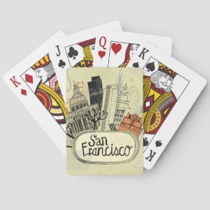 Hand Drawn San Francisco Pokerkaarten