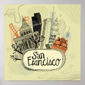 Hand Drawn San Francisco Poster (Voorkant)