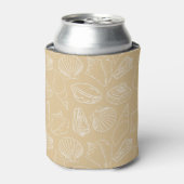 Hand-drawn Sandy Shells Cooler (Blikje Voorkant)