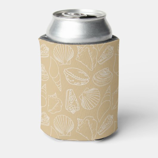 Hand-drawn Sandy Shells Cooler (Blikje Achterkant)