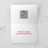 Hand Drawn Santa Claus Kaart (Binnen)