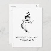 Hand-Drawn Santa Claus quote Briefkaart (Voorkant / Achterkant)