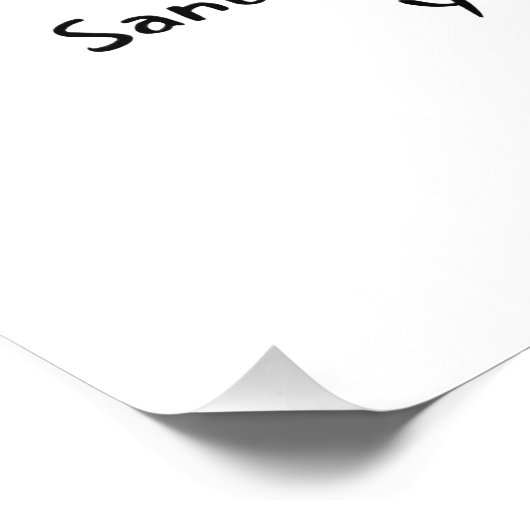 Hand-Drawn Santa Claus quote Foto Afdruk (Hoek)