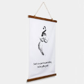 Hand-Drawn Santa Claus Quote Hangend Wandkleed (Gebogen)