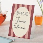 Hand Drawn Scribble Wedding favors  sign Reclamebord Met Voetstuk (Insitu)