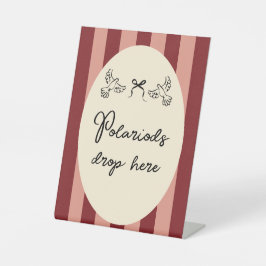 Hand Drawn Scribble Wedding Polaroid sign Reclamebord Met Voetstuk