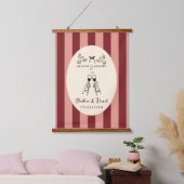 Hand Drawn Scribble Wedding Welcome Sign Hangend Wandkleed (Slaapkamer)