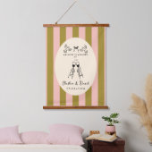 Hand Drawn Scribble Wedding Welcome Sign Hangend Wandkleed (Slaapkamer)