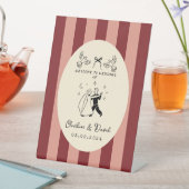 Hand Drawn Scribble Wedding Welcome Sign Reclamebord Met Voetstuk (Insitu)