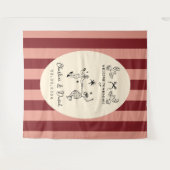 Hand Drawn Scribble Wedding Welcome Sign Wandkleed (Voorkant (horizontaal))