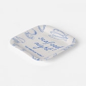 Hand Drawn Seafood Night Party Papieren Bordje (Gebogen)