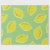 Hand drawn seamless pattern with lemons in yellow, cadeaupapier (Vlak)