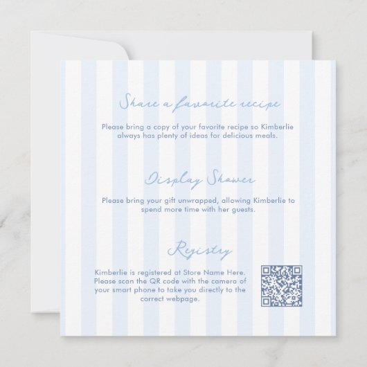 Hand-Drawn Seashell Monogram Coastal Bridal Shower Kaart (Achterkant)