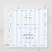 Hand-Drawn Seashell Monogram Coastal Bridal Shower Kaart (Voorkant)