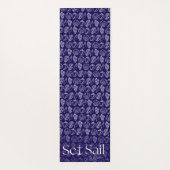 Hand-drawn Seashell Patterned Yoga Mat (Achterkant)