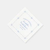 Hand Drawn Seashells & Wedding Bells Bridal Shower Servet (Hoek)