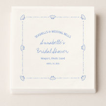 Hand Drawn Seashells & Wedding Bells Bridal Shower