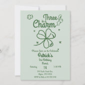 Hand Drawn Shamrock Any Age Birthday Kaart (Voorkant)
