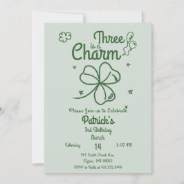 Hand Drawn Shamrock Any Age Birthday Kaart