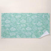 Hand-drawn Shell Patterned Beach Towel Strandlaken (Voorkant)