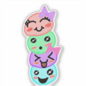 Hand-drawn, Sibling Joy, Emotion Stack, Kids Art,  Sticker (Voorkant)