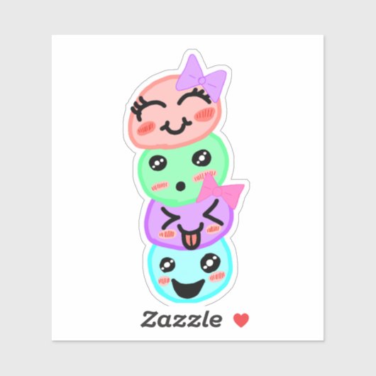 Hand-drawn, Sibling Joy, Emotion Stack, Kids Art,  Sticker (Vel)