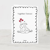 Hand Drawn Silly Goose Funny Saying Valentines Day Feestdagen Kaart (Achterkant)