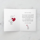 Hand Drawn Silly Goose Funny Saying Valentines Day Feestdagen Kaart (Binnen)