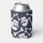 Hand Drawn Skull Pattern Blikjeskoeler (Blikje Achterkant)