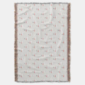 Hand-Drawn Snowmen on Grey Winter  Deken (Voorkant Verticaal)