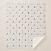 Hand-Drawn Snowmen on Grey Winter  Sherpa Deken (Voorkant)