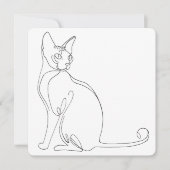 Hand Drawn Sphynx Cat Minimalist Design Kaart (Voorkant)