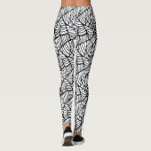 Hand Drawn Spider Web Halloween Pattern Leggings (Achterkant)