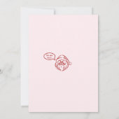 Hand Drawn Squiggle Doodles Christmas Party Invita Kaart (Achterkant)