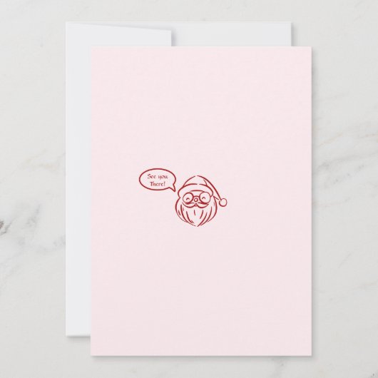 Hand Drawn Squiggle Doodles Christmas Party Invita Kaart (Achterkant)