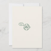 Hand Drawn Squiggle Doodles Christmas Party Invita Kaart (Achterkant)