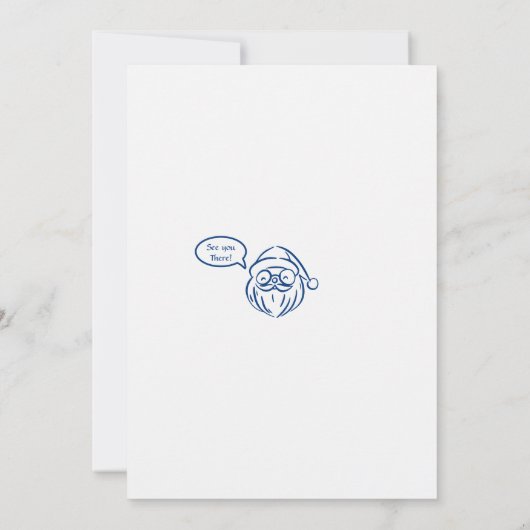 Hand Drawn Squiggle Doodles Christmas Party Invita Kaart (Achterkant)