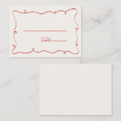 Hand Drawn Squiggle Frame Red Plaatskaartje (Voorkant / Achterkant)