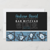 HAND-DRAWN STARS Bar Bat Mitzvah Uitnodiging (Voorkant)