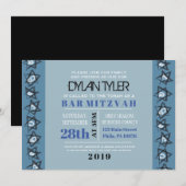 HAND-DRAWN STARS Bar Bat Mitzvah Uitnodiging (Voorkant / Achterkant)