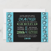 HAND-DRAWN STARS Bar Bat Mitzvah Uitnodiging (Voorkant)