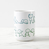 Hand-Drawn Stickman Collectie Koffie Mok (Center)