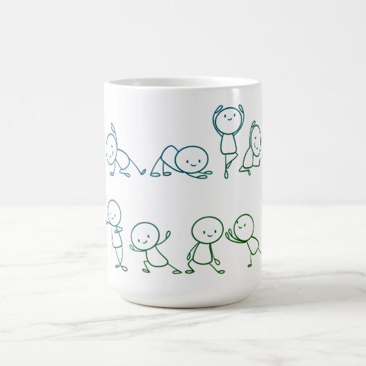 Hand-Drawn Stickman Collectie Koffie Mok (Center)