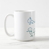 Hand-Drawn Stickman Collectie Koffie Mok (Links)